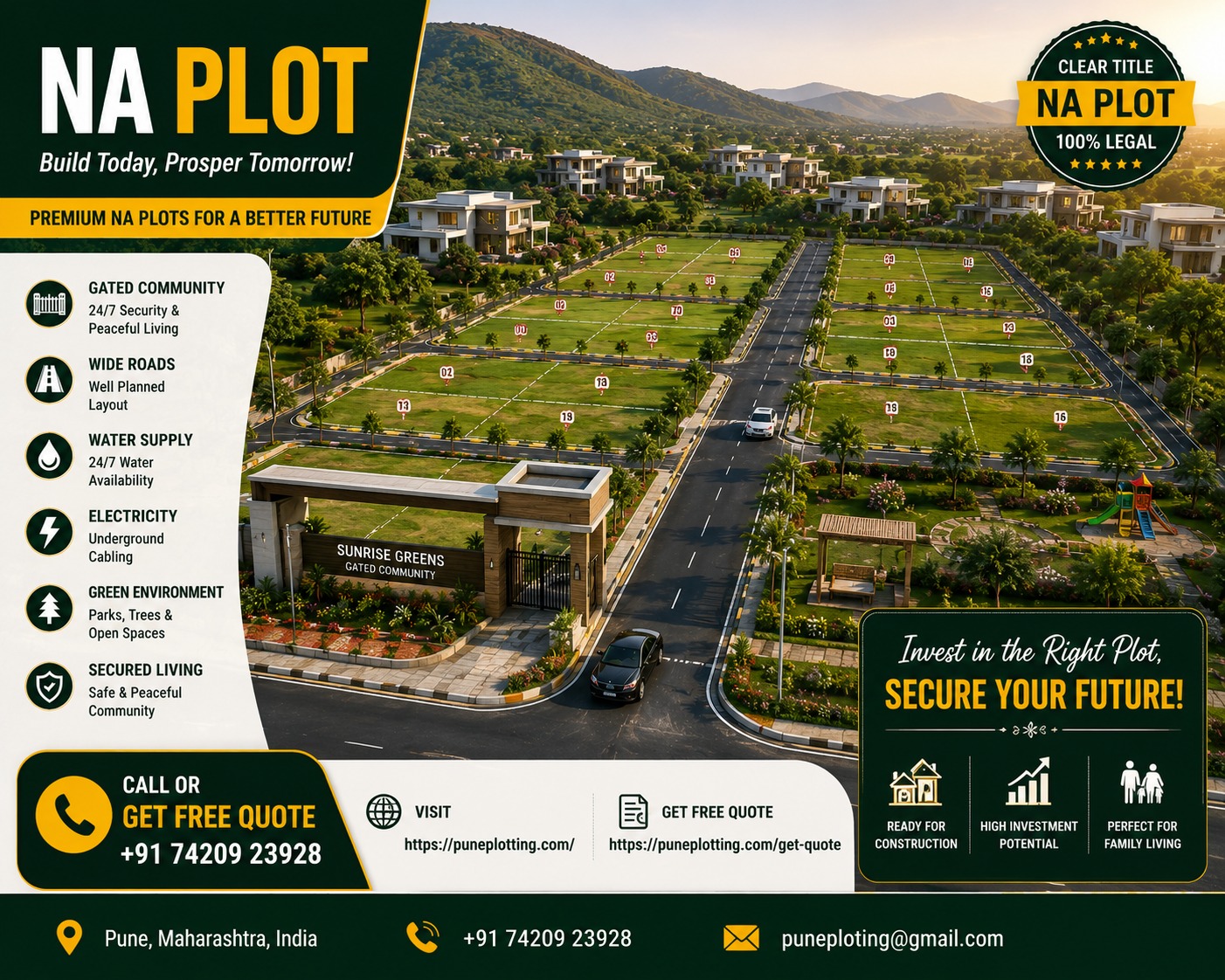 Luxury NA Plots & Premium Apartments at Pirangut | 75+ Acre Township