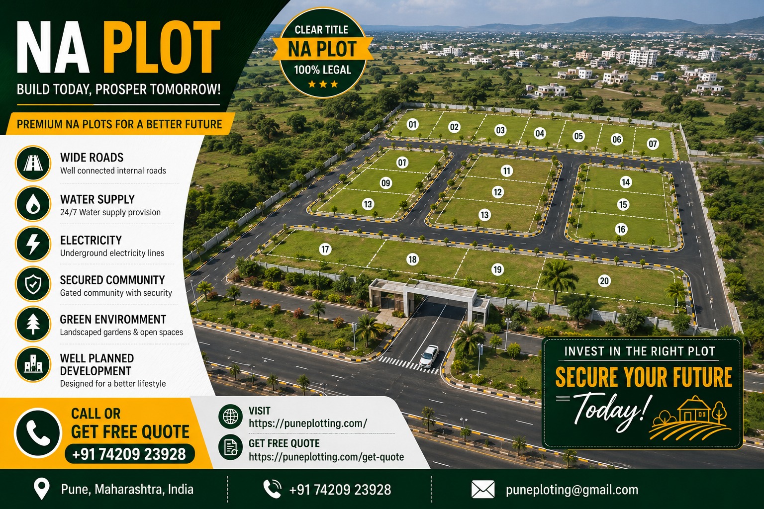 Hill-View NA Plot | 2,600 Sq.Ft. | Mulshi Near Ghotawade | Plot No. 10